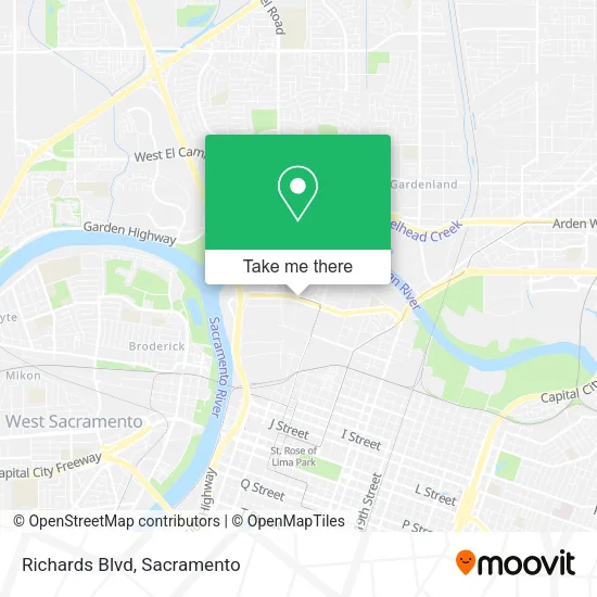 Mapa de Richards Blvd