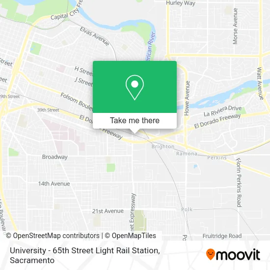 Mapa de University - 65th Street Light Rail Station