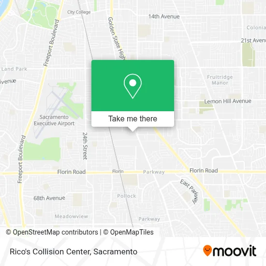 Rico's Collision Center map