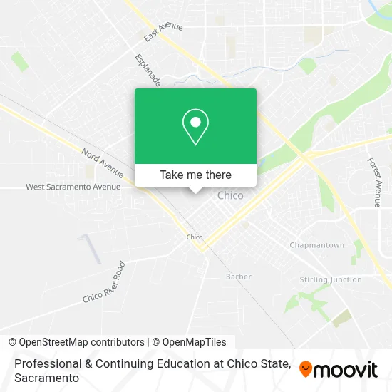 Professional & Continuing Education at Chico State map
