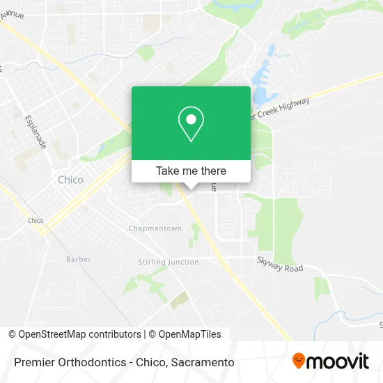 Premier Orthodontics - Chico map