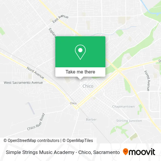 Simple Strings Music Academy - Chico map