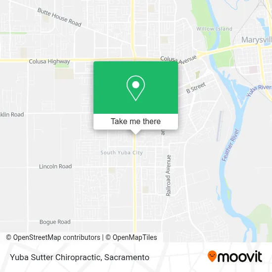 Yuba Sutter Chiropractic map