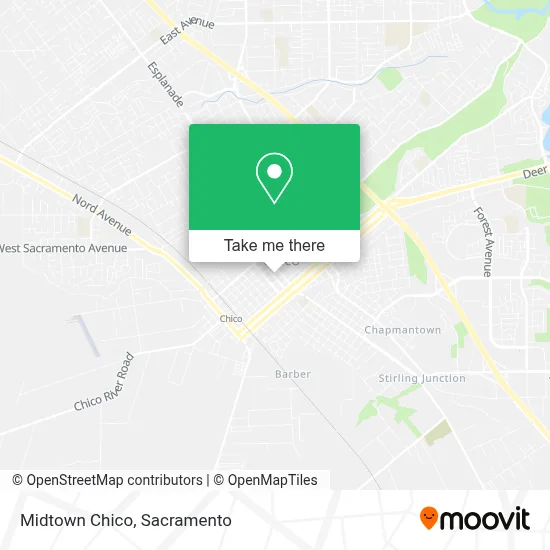 Midtown Chico map