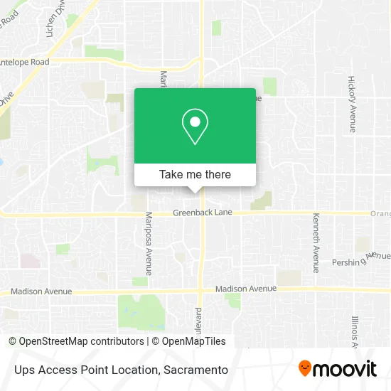 Ups Access Point Location map