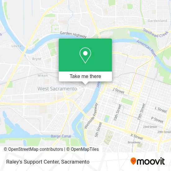 Raley's Support Center map