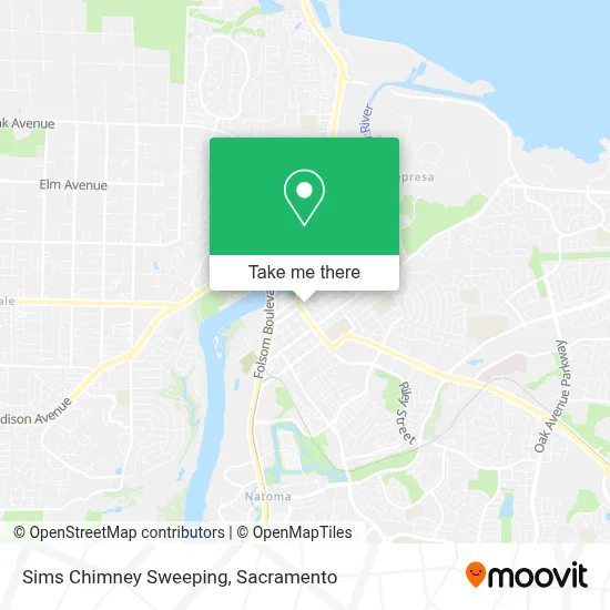 Sims Chimney Sweeping map