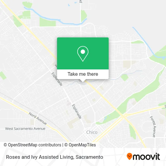 Roses and Ivy Assisted Living map