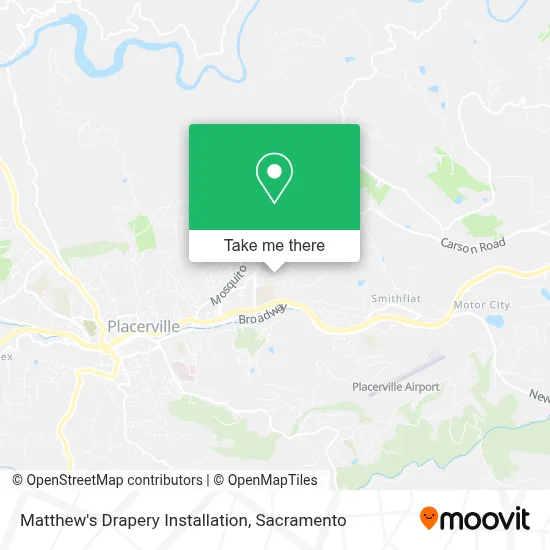 Matthew's Drapery Installation map