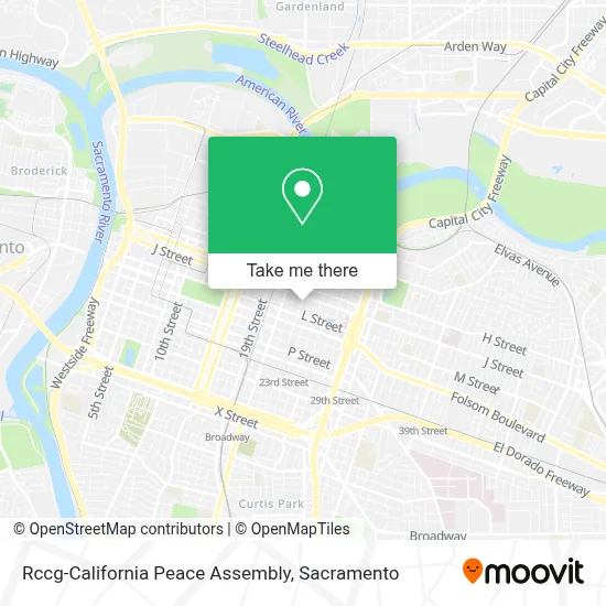 Rccg-California Peace Assembly map