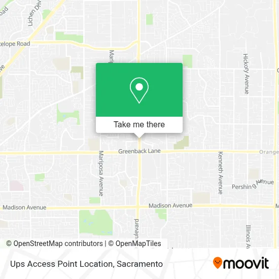 Ups Access Point Location map