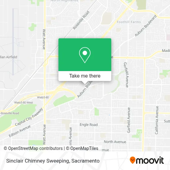 Sinclair Chimney Sweeping map