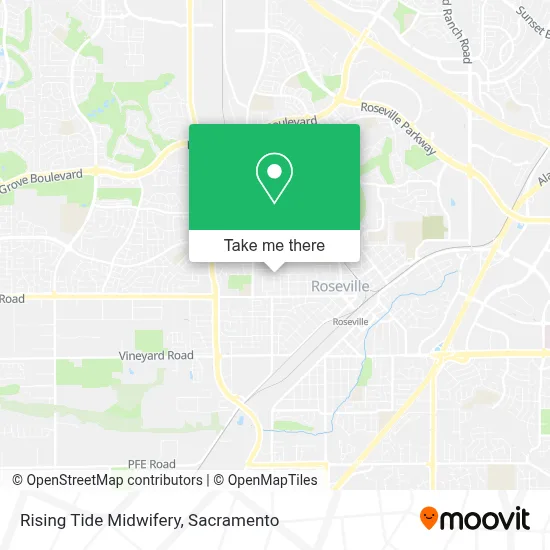 Rising Tide Midwifery map
