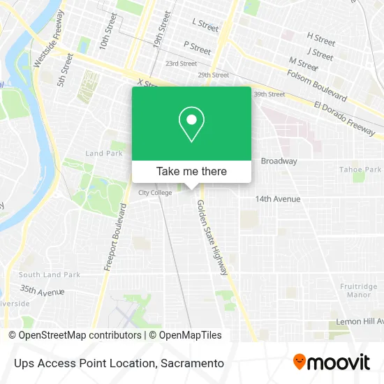 Ups Access Point Location map