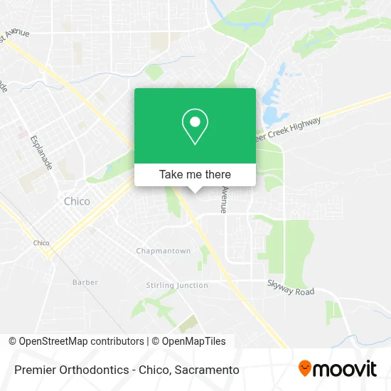 Premier Orthodontics - Chico map