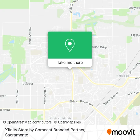 Xfinity Store by Comcast Branded Partner map