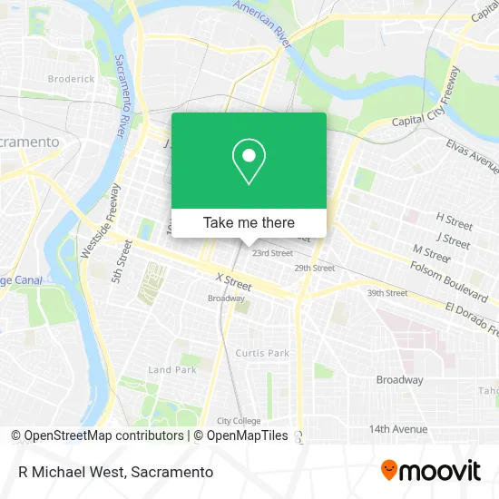 R Michael West map