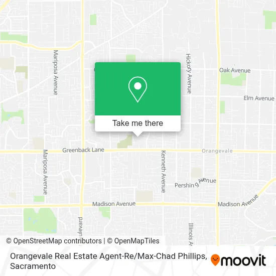 Orangevale Real Estate Agent-Re / Max-Chad Phillips map