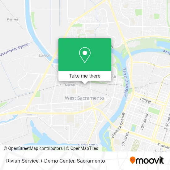 Rivian Service + Demo Center map