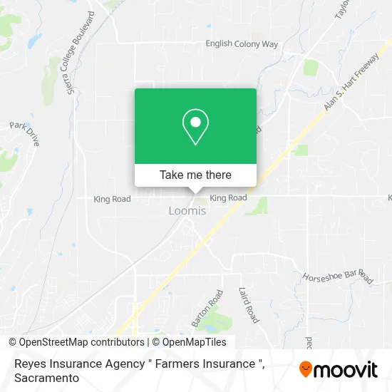 Reyes Insurance Agency  " Farmers Insurance " map