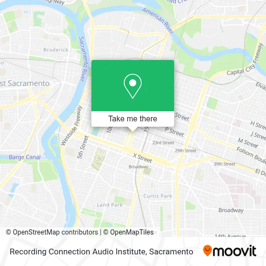 Recording Connection Audio Institute map