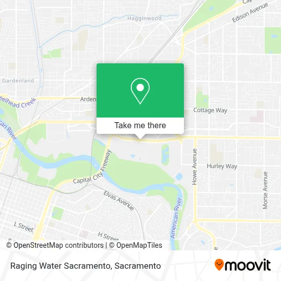 Raging Water Sacramento map