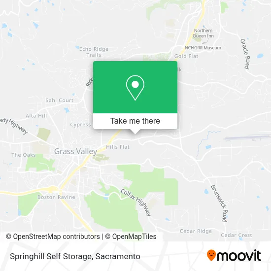 Springhill Self Storage map