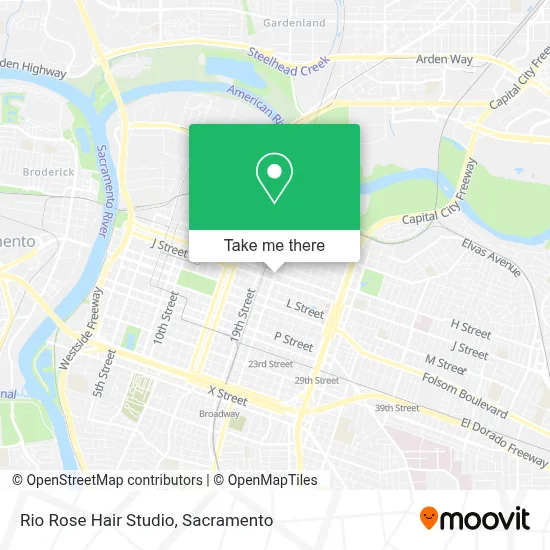 Rio Rose Hair Studio map