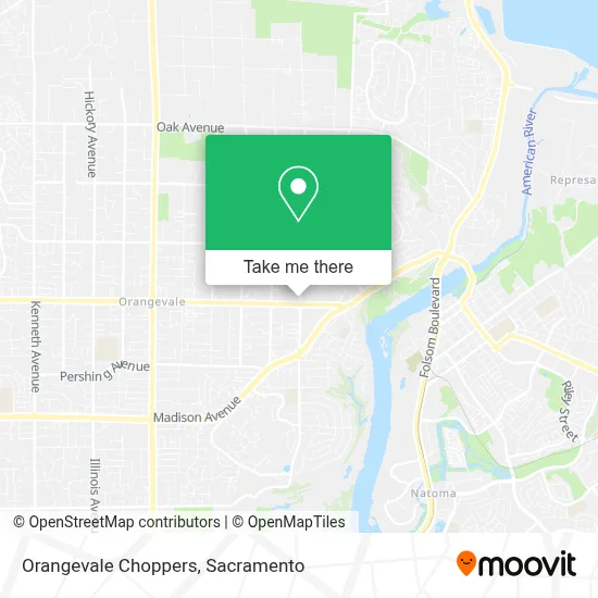 Orangevale Choppers map