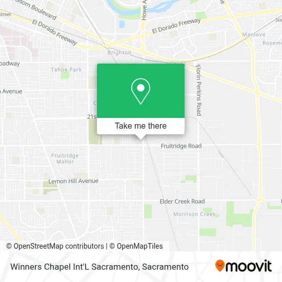 Winners Chapel Int'L Sacramento map