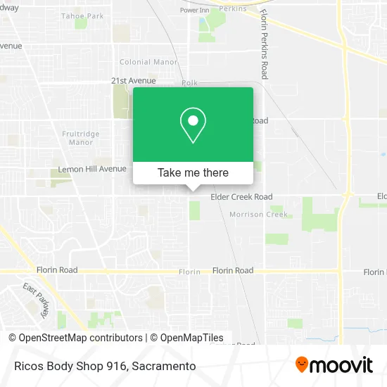 Ricos Body Shop 916 map