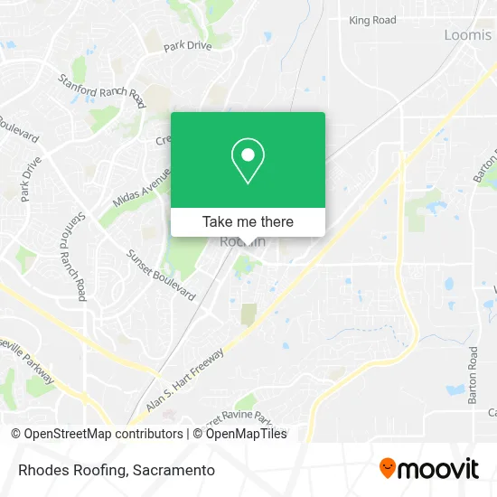 Rhodes Roofing map