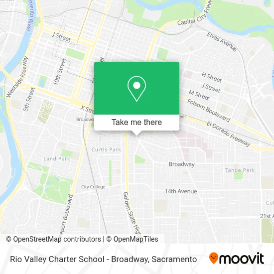Rio Valley Charter School - Broadway map