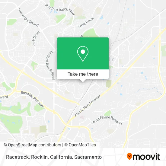 Racetrack, Rocklin, California map