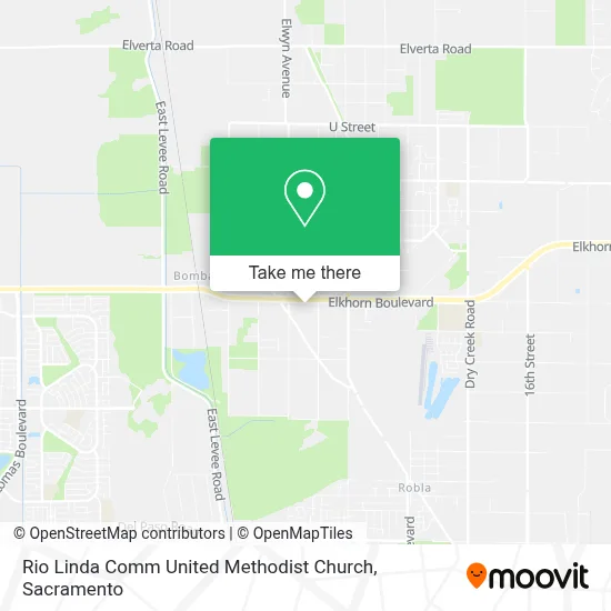 Rio Linda Comm United Methodist Church map