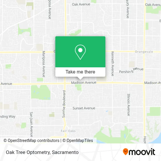 Oak Tree Optometry map
