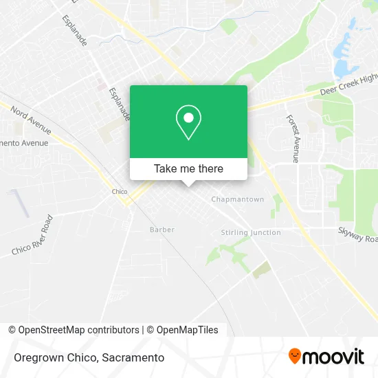 Oregrown Chico map