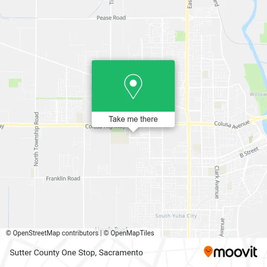 Sutter County One Stop map