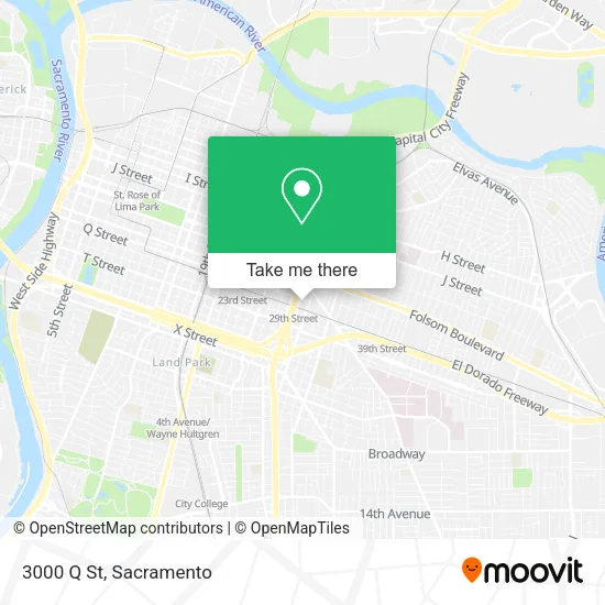 Mapa de 3000 Q St