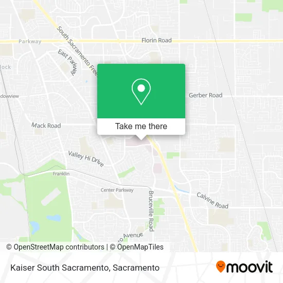 Kaiser South Sacramento map