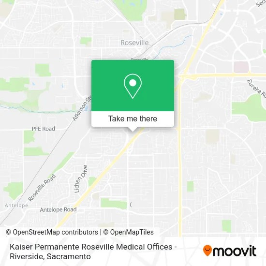 Mapa de Kaiser Permanente Roseville Medical Offices - Riverside