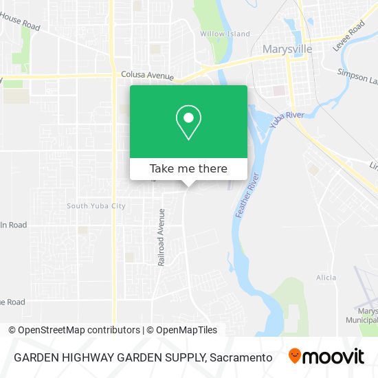 GARDEN HIGHWAY GARDEN SUPPLY map