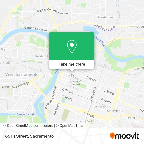 Mapa de 651 I Street