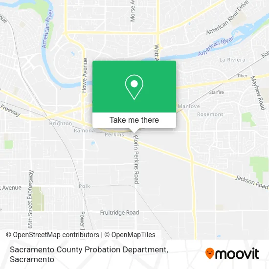 Mapa de Sacramento County Probation Department
