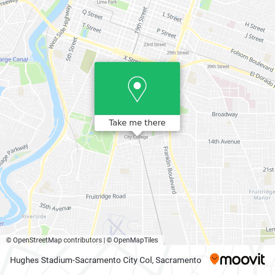 Hughes Stadium-Sacramento City Col map