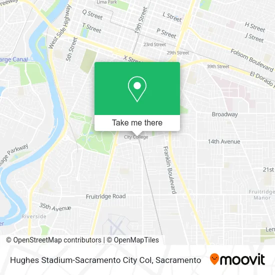 Mapa de Hughes Stadium-Sacramento City Col