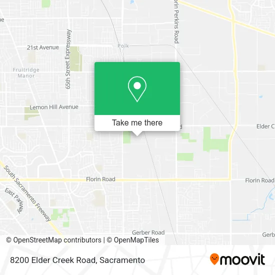 Mapa de 8200 Elder Creek Road