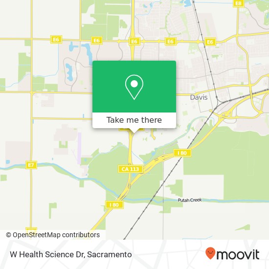 W Health Science Dr map