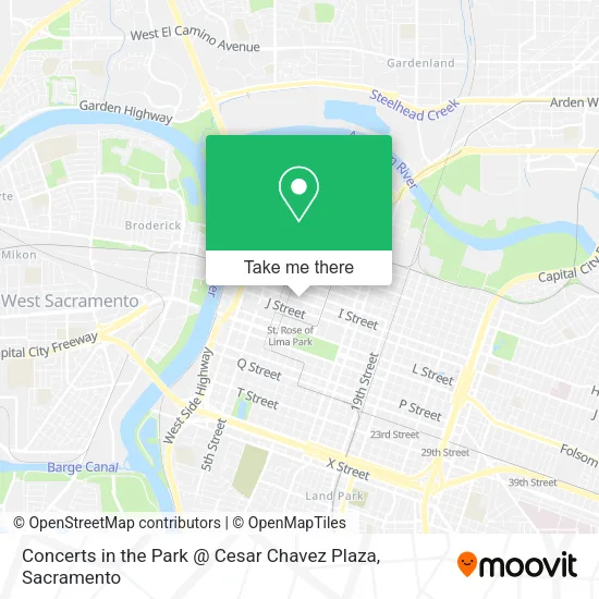 Mapa de Concerts in the Park @ Cesar Chavez Plaza