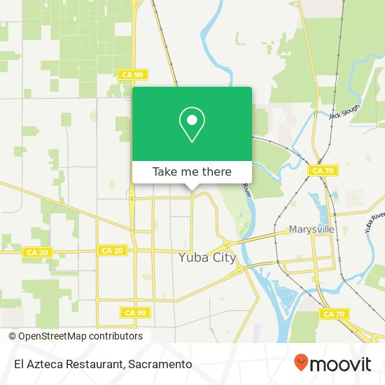 Mapa de El Azteca Restaurant, 1747 Live Oak Blvd Yuba City, CA 95991